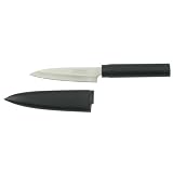 Kotobuki Fruit Knife with Wood Cover, Black
