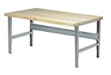 72 X 30 Maple Square Edge Work Bench- Adjustable Height - 1 3/4 Top