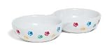 Ceramic Pawprint Cat Diner 8.5