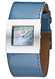 Joy Watches JW532 Cuadrods Blue Mother-of-Pearl Dial Leather Women's Watch