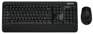 Microsoft Wireless Desktop 3000 - Keyboard - wireless - 2.4 GHz - mouse - USB wireless receiver - black, silver - WLS DT 3000 USB BLUETRACK EN NA H/W CD