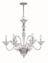 Lite Source EL-10020CLR Benno 6-Lite Chandelier Lamp, Chrome with Clear Glass Shade