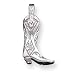 Sterling Silver Cowboy Boot Charm - JewelryWeb