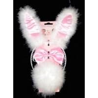 Hen Night Bunny Girl Playset in Pink Satin and Marabou