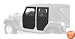 Bestop 51799-35 Black Diamond Rear Door - 2 Piece