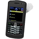 BLACK RUBBERIZED COATED PROGUARD COVER HARD CASE PROTECTOR (With Optional Detachable Belt Clip) for RIM BLACKBERRY 8100 PEARL - RETAIL PACKAGING