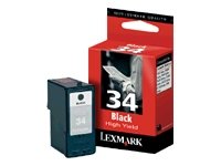 Lexmark No34 High Yield Ink Cartridge Black 18C0034E