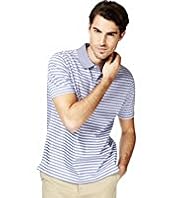 Collezione Pure Cotton Jacquard Striped Polo Shirt