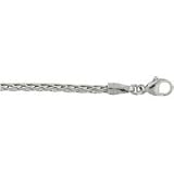 Solid Platinum Wheat Chain Bracelet, 2.3mm wide