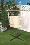 Bliss Hammocks BHC-414NT Metro Hammock Chair with Armrests - Natural/Ivory
