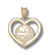New York Islanders Logo Heart Charm/Pendant -14K/10K, Stainless Steel or Gold Plated