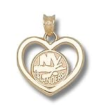 New York Islanders Logo Heart 10K Charm/Pendant