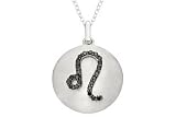 1/4 Carat Black Diamond Sterling Silver Leo Pendant w/ Chain