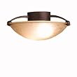 Kichler Lighting 8405TZ 2-Light Semi-Flush Ceiling Light, Tannery Bronze with Etched Sunset Glass