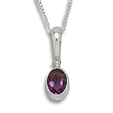 18 Oval Faceted Amethyst Necklace by West Coast Jewelry