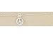 Signature Peace Sign Anklet STERLING SILVER