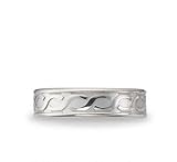 14k White Gold Celtic 6mm Comfort Fit Fancy Wedding Band