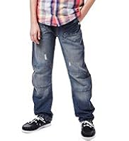 Limited Bow Leg Ribbed Waist Pull On Denim Jeans