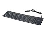 Gembird KB-109F-B-DE Flexibel Wasserfest schnurgebunden Tastatur (deutsches Tastaturlayout)