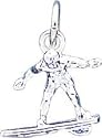 Sterling Silver Surfer Charm