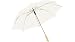 Sports : Automatik - Regenschirm 1m - Metallrahmen - Holzgriff - weiss