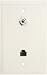 Electronics : DTVWP91(W) DTVWP91(W) 3 GHz Wall Plate With F81 Connector & Phone Jack (White)