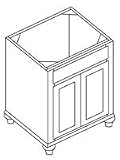 Cottage 24 Bathroom Vanity Set in Distressed Black