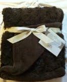 Rose Swirl Brown Baby Blanket
