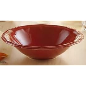 MARGAUX CHERRY RED SOUP BOWLS - MARGAUX COLLECTION ROUND CHERRY RED GLAZE STONEWARE SOUP... by Jaf Gifts