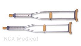 Adult Aluminum Crutches - Adult - Patients 5 2 to 5 10 - Pair