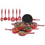 16pc Red Aluminum Cookware Set product image