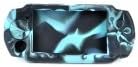 Silicone Protective Case for PSP 3000/2000 - Blue + Black