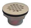 Industrial Grade 1RLU8 Shower Drain, Solvent Weld, PVC, White Grid