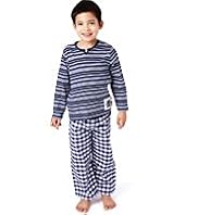 Autograph Pure Cotton Stripe & Checked Pyjamas