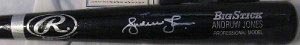 Andruw Jones Signed Black Engraved Big Stick Bat