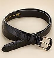 Square Buckle Crocodile Skin Design Belt