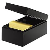 MMF263835BLA - Card File, Hinged Lids, 3x5, Black