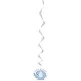 26" Hanging Blue Elephant Baby Shower Decorations, 3ct