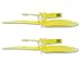 Two (2) Replacement Yellow Main Rotors for Mini Infrared Remote Control Electric Helicopters