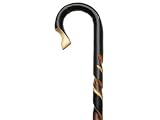 Unisex Shepherd Style Crook Cane with Natural Chestnut Shaft and Natural Finish