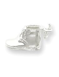 Sterling Silver Baby Shoe Charm QC4608"