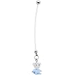 Elephant Baby Blue Boy Pregnant Belly Ring
