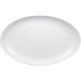 Porcelain Whiteware Crockery Set - French Deep Oval Plate White - 304mm 12 (Box 4)