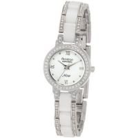 Womens Armitron 753919WTSVWms White Crystal Acct Ceramic links