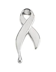 Sterling Silver 26.00X11.50mm Lapel Pin Ribbon Of Tears