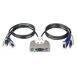 IOGEAR GCS712U MiniView Micro USB Audio KVM Switch with Cables