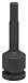 Westward 4LZE2 Impact Hex Driver, 1/2 Dr, 7/16 In, 2 In L
