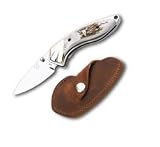 Buck Alpha Dorado Customized Wilde Bill Cody Elk Handle Folding Pocket Knife