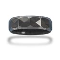 Faceted Black Tungsten Carbide Men's Ring