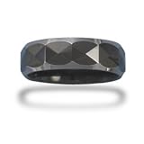 Faceted Black Tungsten Carbide Men's Ring